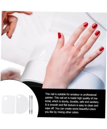 Didiseaon 4-Pcs Manicure Tool Set | Professional Nail Art Palette & Makeup Mixing Tools for Perfect Nail Designs - Buy Online on GoSupps.com