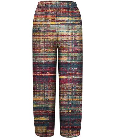 Women's Casual Cotton Linen Capri Pants - Elastic Waist, Wide Leg Cropped Trousers | Coffee Medium - Buy Online on GoSupps.com
