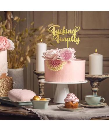 Fucking Finally Wedding Cake Topper Vow Renewal Cake Topper Elegant Anniversary Cake Topper Unique Gift for Wedding Engagement Anniversary Gold Ede7hcnv9zbc - Buy Online on GoSupps.com