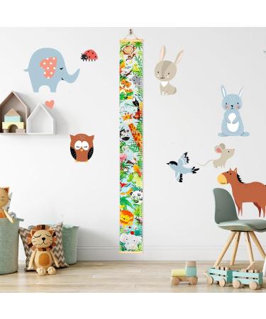HIFOT Kids Growth Chart - Animal Zoo Canvas Wall Hanging Ruler for Boys Bedroom Decor | 74.8'' x 7.87 - Buy Online on GoSupps.com