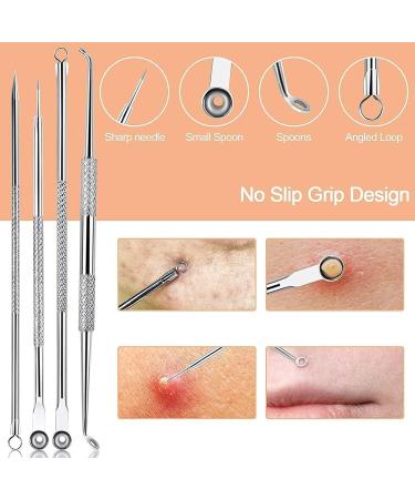 Blackhead Pimple Comedone Spot Acne Extractor/Remover Kit Popper Tools - Buy Online on GoSupps.com