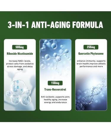 Airboy NAD Supplement with Nicotinamide Riboside Resveratrol & Quercetin 900 mg NMNH Alternative for Men and Women Support Anti-Aging Energy Focus - 80 Capsules 1 PACK - Buy Online on GoSupps.com