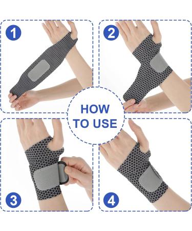 Buy Sibba Thin Wrist Brace 2 Pcs - Compression Sport Support for Men & Women | Carpal Tunnel Elastic Wraps (Black - Buy Online on GoSupps.com