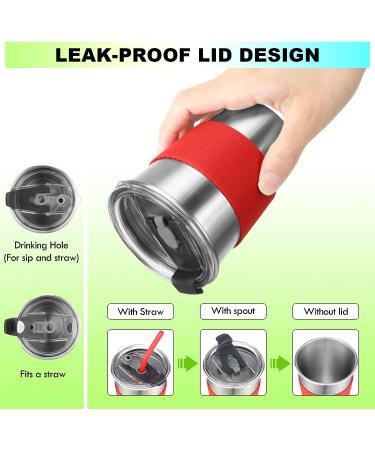 Eccliy 10-Piece Kids Cups Set with Straws and Lids | Stainless Steel Straw Sippy Cup | Spill-Proof Toddler Tumbler | 11.8 oz Metal Drinking Glasses for Children and Adults - Buy Online on GoSupps.com