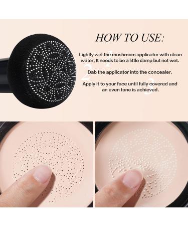Buy CC Cream Foundation & Mushroom Head Sponge - Moisturizing Concealer & Long-Lasting Brightening Make-Up Base for All Skin Types (Ivory) - International Shipping Available - Buy Online on GoSupps.com