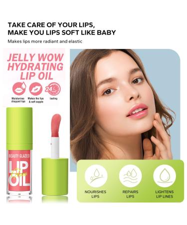 Beauty Glazed Big Brush Head Lip Oil - Ultra-Hydrating Glossy Finish & Vegan Tinted Lip Gloss - 101 MEET & 102 KISS 2 - Buy Online on GoSupps.com