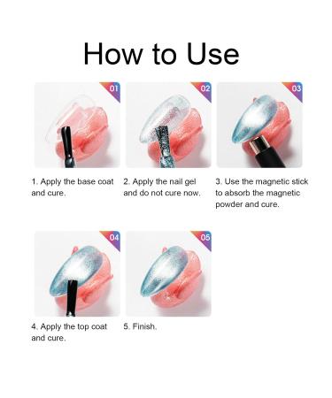5pcs Professional Nail Polish Magnet Pen Set - Manicure Tool for UV Gel Polish - Perfect for Nail Art - Buy Online on GoSupps.com