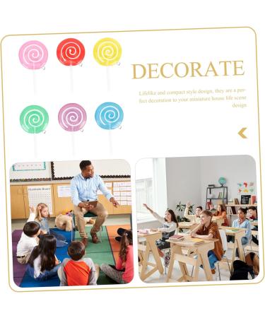 VICASKY 12 Pcs Lollipop Model Kids Toy Lollipop Props Candy Theme Decor Miniature Lollipop Tiny Flatback Embellishments Fake Lollipops Tree Hanging Ornaments Bread Child Plastic Supplies 6X3.2CMx2pcs 1 - Buy Online on GoSupps.com