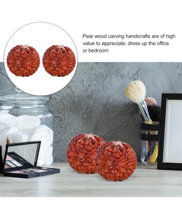 Frcolor 2-St Carving Massage Device - Manual Foot Roller & Hand Exercise Balls - Rosewood Chinese Massage Ornaments for Desktop Decor - Buy Online on GoSupps.com