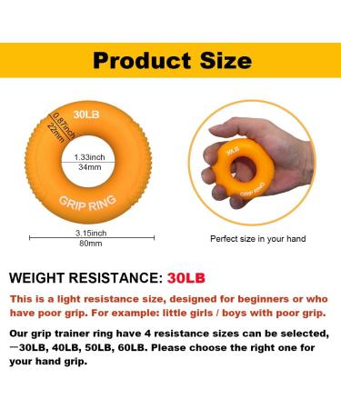 Boaton Hand Grips for Basketball Football Workout | 30LB Orange Grip for Pull-ups Weightlifting Rock Climbing Training Equipment - Boys and Girls Gear - Buy Online on GoSupps.com