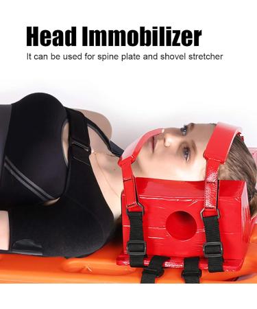 Spine Board Head Immobilizer Medical Emergency Head Immobilizer with Large Round Ear Holes and 2 Chin Straps 0.04m Large Displacement Enough Support and Reduce Transport Pain for Hospital - Buy Online on GoSupps.com