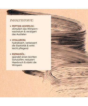 JUNGL CK Peptide Mascara Vegan - Mascara noir sans huiles min rales - Pour des cils longs denses et noirs profonds - Sans bavures avec un actif peptidique un acide hyaluronique et de l'huile de - Buy Online on GoSupps.com