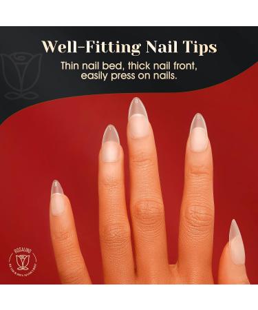 Rosalind Short Almond Nail Tips Set - 510 Pack Full Cover Soft Gel Nail Tips for Geln gel - No-File Matt Mandel Fake Nails - 15 Sizes in Box - Buy Online on GoSupps.com