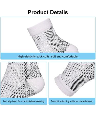 Orthopedic Compression Socks for Men & Women | Plantar Fasciitis Relief Ankle Bandage & Foot Support - 2 Pairs - Buy Online on GoSupps.com