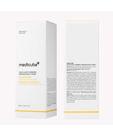 medicube Kojic Acid Turmeric Smoothing Toner for Face & Body | Lightweight Toner for Balancing Uneven Skin Tone & Texture | Niacinamide Glycolic Acid for Clear Glass Skin | 8.45 fl.oz - Buy Online on GoSupps.com