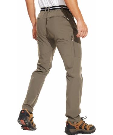 Natuvenix Men's Hiking Pants - Lightweight Water-Repellent Trekking Trousers Fast-Drying & Stretch Work Pants in Khaki (40W / 30L) - Buy Online on GoSupps.com