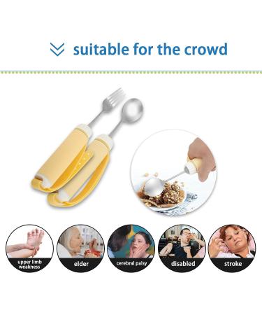 Easy Grip Spoon for Elderly & Disabled - Stainless Steel Adaptive Eating Tableware - Buy Online on GoSupps.com