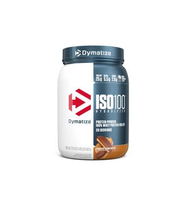 Dymatize ISO100 Whey Protein Powder with 25g of Hydrolyzed 100% Whey Isolate  Gluten Free  Fast Digesting  Chocolate Peanut Butter  20 Servings Chocolate Peanut Butter 20 Servings (Pack of 1)