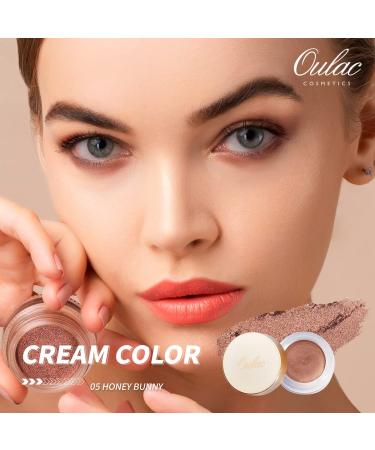 Oulac Brown Cream Eyeshadow 0.42oz - Highly Pigmented Glitter Eyeshadow, Waterproof & Moisturizing Formula - Honey Bunny (05) - Buy Online on GoSupps.com