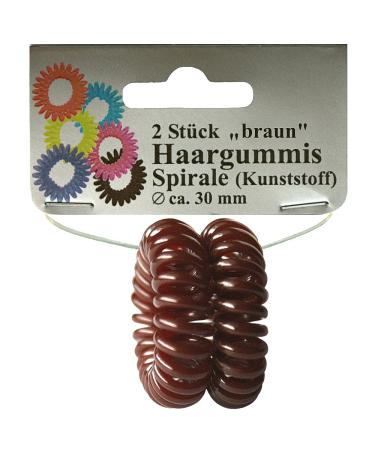 2 hair tie brown plastic hair accessories for children hair rubbers braid rubber hair tie spiral hair spiral braid coil on SB card 2359-01