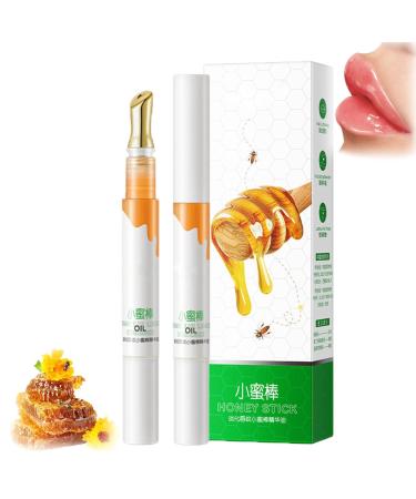 Colorless Transparent Moisturizing Lip Essence, Honey Moisturizing Lip Essence, Long-lasting Nourishing, Non-drying, for Dry Lips. (2pcs)