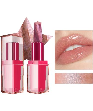 Lipstick scintillant rouge de maquillage - baume hydratant durable | Rouges paillettes hautement pigment s pour femmes et filles hydratant am lioration de la brillance 2# - Buy Online on GoSupps.com