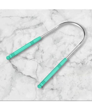 TraceD Tongue Scraper - Green & Pink Stainless | Premium Oral Hygiene Tool - Ship Internationally - Buy Online on GoSupps.com