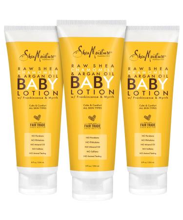 SheaMoisture Baby Lotion for Dry Skin and Clear Skin Raw Shea Chamomile and Argan Oil with Shea Butter 8 oz