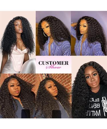 MSGEM 13x4 Brazilian Kinky Curly Lace Front Wig 14 Natural Black Human Hair 180 Density - Pre-Plucked, Glueless, for Black Women - Buy Online on GoSupps.com