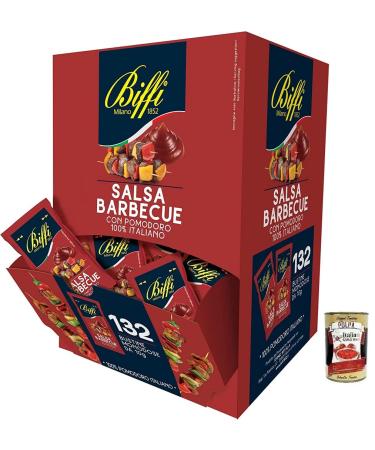 Italian Gourmet E.R. Biffi Salsa Barbecue Sauce with 100% Italian tomatoes 132 individual 10g sachets mildly spicy + 400g box