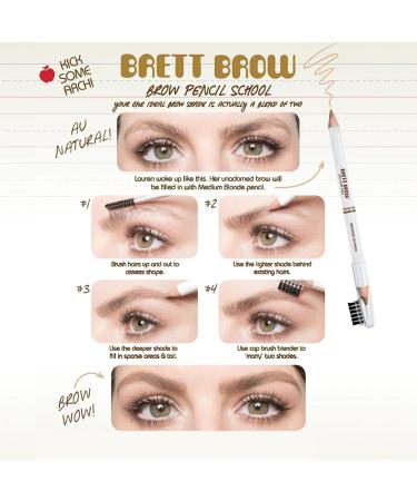 BRETT BROW Duo-Shade Pencil Medium Brunette - Define and Enhance Brows - Buy Online on GoSupps.com