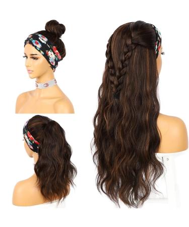 SAPPHIREWIGS Headband Wig 26 Loose Body Wavy Synthetic Hair - Mix Brown Color, 150% Density - for Black Women - Glueless Wave None Lace Front - Buy Online on GoSupps.com