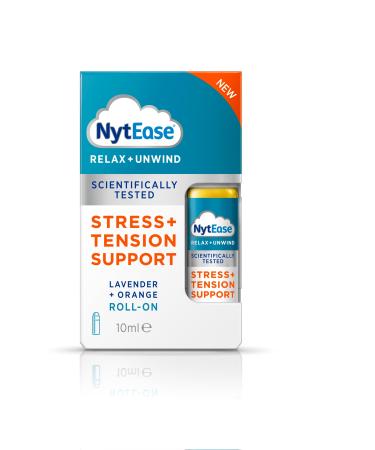 NytEase Roll-On 10ml - Stress and Tension Support Roll onto Pulse Points - Formulated with Jojoba Oil and a Fragrance Blend of Bergamot Geranium Lavender and Orange