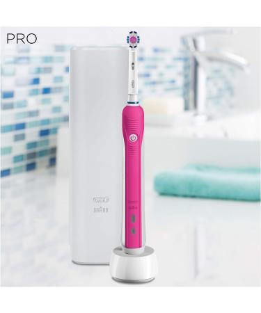Buy Oral-B PRO 750 3DWhite Pink & White Adult Rotating-Oscillating Toothbrush - International Shipping Available - Buy Online on GoSupps.com