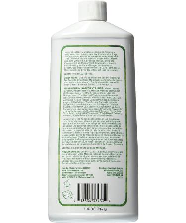 Ultra Care Mouthwash with Natural Tea Tree Oil - Sugar-Free & Alcohol-Free - Mega Mint (16 fl oz Pack of 2) | International Shipping Available - Buy Online on GoSupps.com