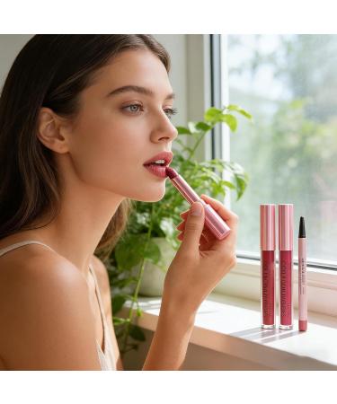  Tanxemery Lip Pencil and Lipstick Makeup Kit | Pigmented | Gloss Makeup | For Women and Girls - Everyday Beauty Evening Travel Dates - Buy Online on GoSupps.com