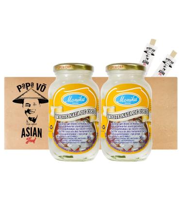 2 x Monika Nata de Coco coconut gel cubes 340g/200g (Papa Vo )