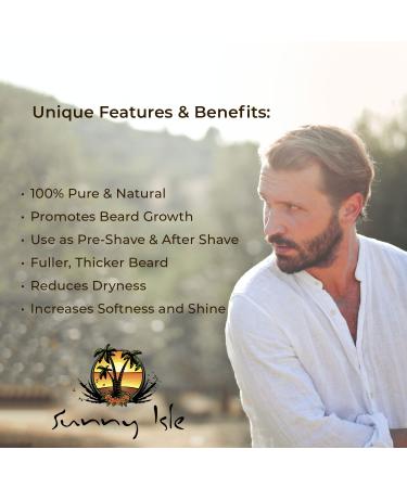 Sunny Isle Jamaican Black Castor Oil Beard Oil 4 oz. - Promotes Thicker, Fuller, and Healthier Facial Hair - Buy Online on GoSupps.com
