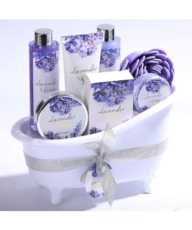 Body & Earth Lavender&Honey Bath Gift Set for Women - 8 Pcs Bubble Bath, Shower Gel, Body Lotion, Bath Salt - Perfect Birthday or Father's Day Gift - Buy Online on GoSupps.com