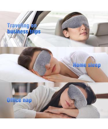 Sleep Eye Mask for Men & Women | 100% Blackout 3D Eye Mask for Side Sleepers - Pressure-Free Comfort - Grey - Buy Online on GoSupps.com