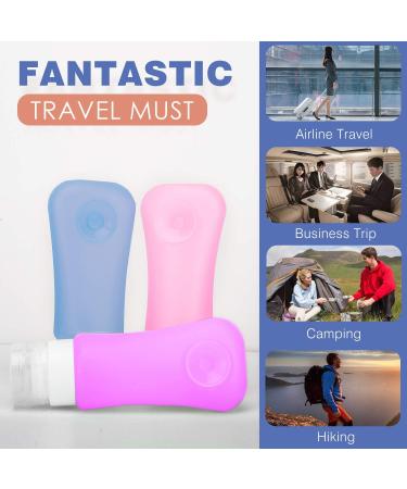 Moko Travel Bottles Set - 4 Silicone Leak-Proof 3.1 oz Refillable Travel Bottles for Shampoo & Toiletries - BPA Free - Buy Online on GoSupps.com