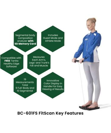 Tanita BC-601FS Segmental Body Composition Monitor with SD Card - Track & Analyze Body Composition Easily - Buy Online on GoSupps.com