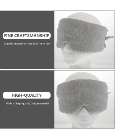 Silk Sleep Mask - Comfortable Eye Cover for Women & Men - Cotton Blindfold for Travel - Grey - Sleep Better Anywhere - Buy Online on GoSupps.com