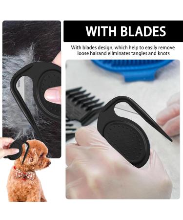 3-Piece Knitting Comb for Cats & Dogs | De-Knot Comb for Pet Grooming & Hair Removal - Black - Buy Online on GoSupps.com
