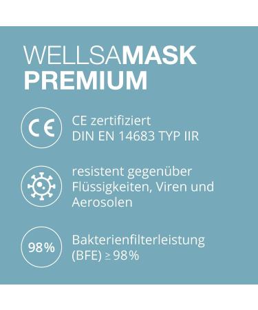 Wellsamed Wellsamask - 50 Piece Small White Face Masks with Elastic Bands for Comfortable Fit - International Shipping Available - Buy Online on GoSupps.com