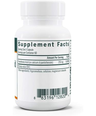 Genestra Pantothenic Acid (Vitamin B5) 60 Capsules - Supports Metabolism, Energy, and Skin Hydration - Buy Online on GoSupps.com