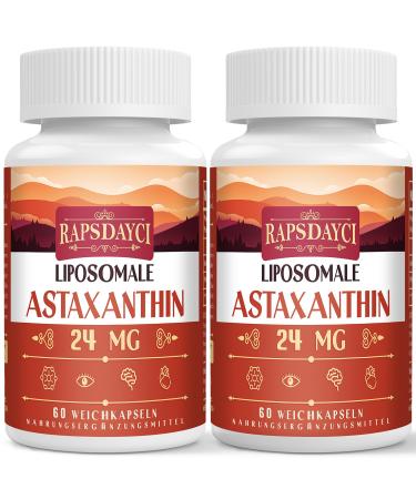 Astaxanthine Liposomale en G lules Molles - NON OGM - 60 g lules molles pour un usage quotidien (60 Unit s (Lot de 2)) 60 unit (Lot de 2)