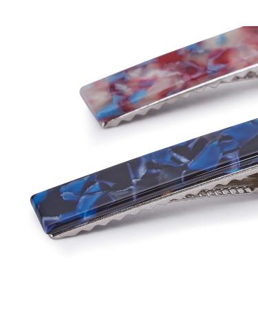 8pcs Acrylic Resin Alligator Hair Clips - Marble Pattern Geometric Hairpins for Women and Girls - Hair Accessories for Birthday, Christmas, Valentines Day - Buy Online on GoSupps.com