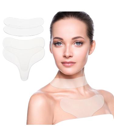 GETPUNA Chest Neck Wrinkle Patches -Silicone Patches for Wrinkles Neck Mask Chest Patch for Decollete & Cleavage Anti Ageing Wrinkle Remover Reusable Overnight Wrinkles Treatment for Women 4 Pack