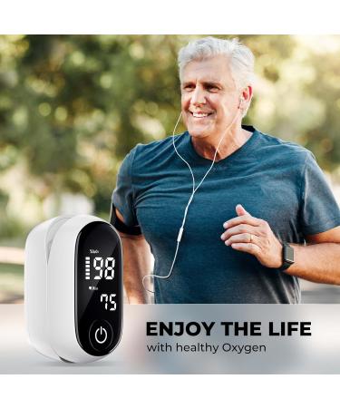 Accurate Fingertip Pulse Oximeter - Blood Oxygen Saturation & Pulse Rate Monitor - International Shipping Available - Buy Online on GoSupps.com
